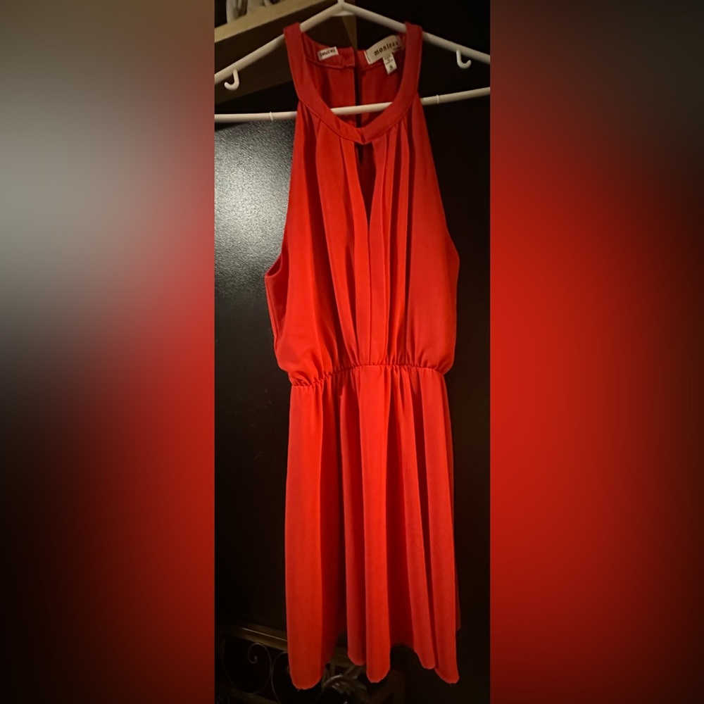 Sz small red dress Monteau